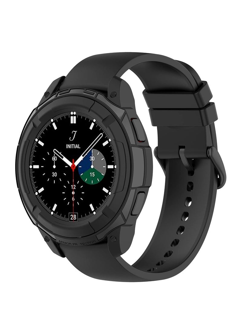 KASTWAVE - Watch Case Cover Compatible with Samsung Galaxy Watch 4, Protector with rotating bezel, Accessories Bezel Ring Frame Protector (46MM, Black) - Image 1