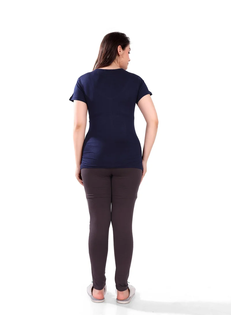 TUMMY  Maternity & Nursing Pull On Top - Blue for Women | Best Price UAE