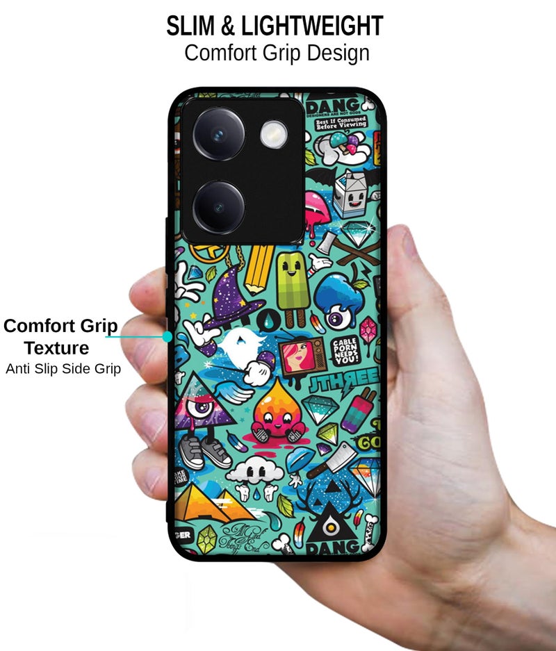 Casotec Crazy Design Premium 2D Printed Metal Back Case Cover for Vivo Y200 Pro 5G / Y300 Plus 5G - Image 4