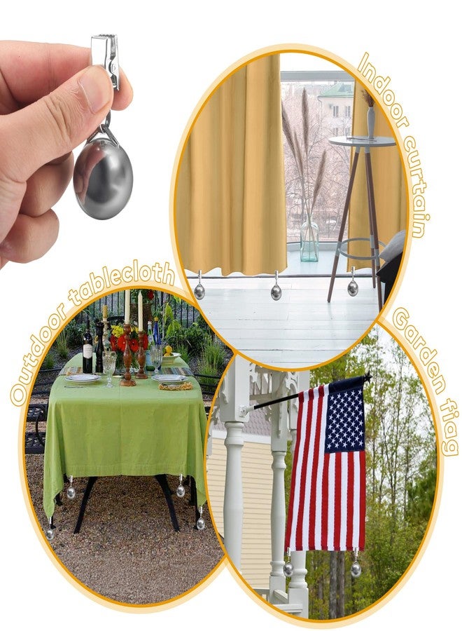Yteseery 12 Pack Tablecloth Weights, Stabilizing Tablecloth Clips for Decorative Flags, Useful for Camping, Picnic, Travel, Party or Dinner - Image 3