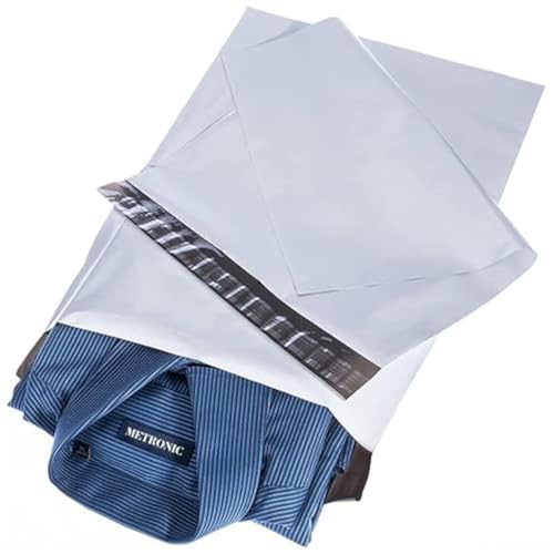 Metronic Poly Mailers 12x15.5 200 Pack White, Medium Size Shipping Bags for Clothing, Strong Self-Seal Mailers Poly Bags Shipping Envelopes, Thick Mailing Bags Package Bags for Small Business in Bulk - Image 1