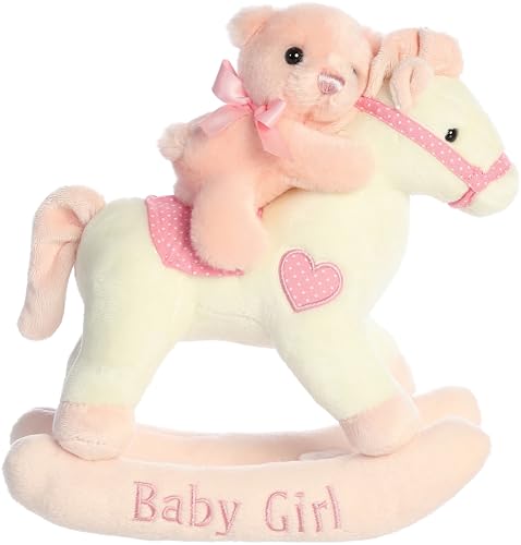 ebba حصان هزاز ميوزيكال مدهش من أوراورا®! دمية محشوة للبنات - ترفيه موسيقي - لعب ممتع - وردي 12 بوصة - Image 1