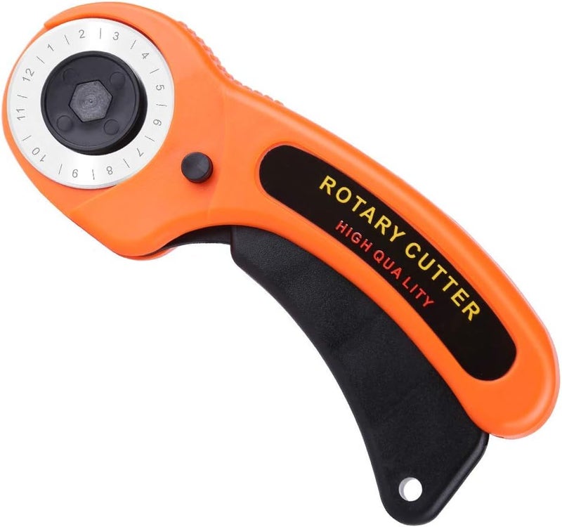 ZMAAGG Rotary Cutter, Professional 45mm Rotary Fabric Cutter, Rotary Cutter for Fabric, Card Paper Sewing Quilting Roller Fabric Cutting Tailor Scissors Tool Dress Clothes Making DIY Tool - Image 1