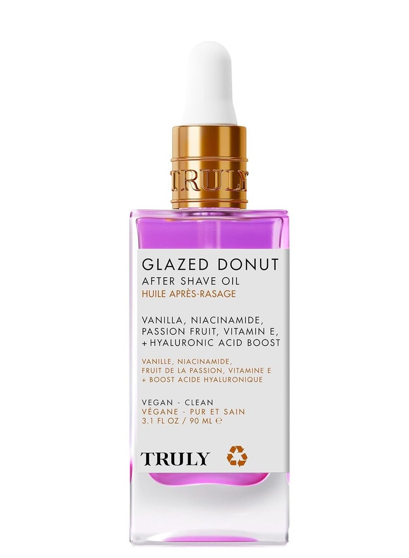 Truly Truly Glazed Donut Shave Oil - Razor Bumps Treatment for Women, After Shave Oil For Women and Ingrown Hair Treatment for Bikini Area. After Shave for Women and Razor Bump Treatment - 3.1 OZ - Image 1