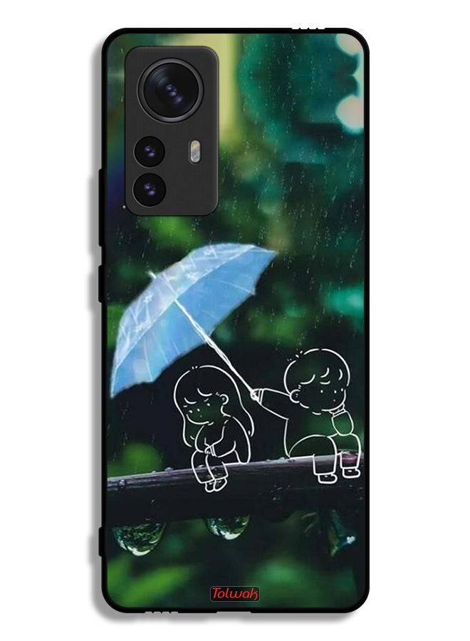 Tolwak Xiaomi 12S Pro Protective Case Cover Couple Abstract Art - Image 2