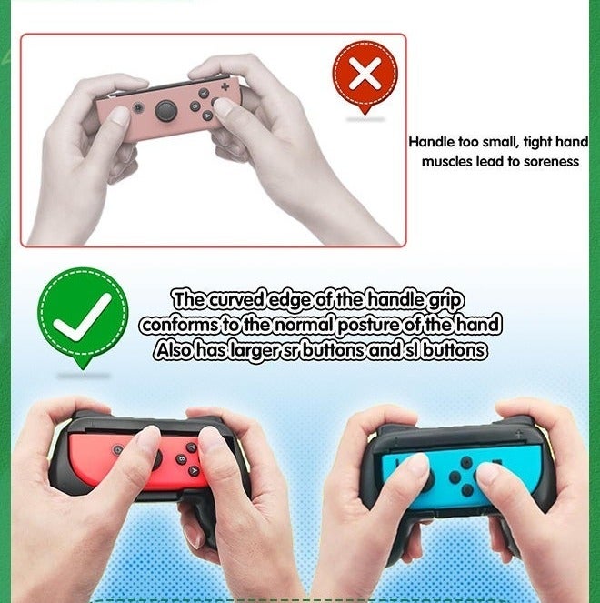 Switch Controller Grip, Joy Con Grip for Nintendo Switch Joycon Controller Holder Ergonomic Nintendo Joy Con Grip Holder Protective Case Joy-Con Grip Holder Accessory for All Switch Console - Image 4
