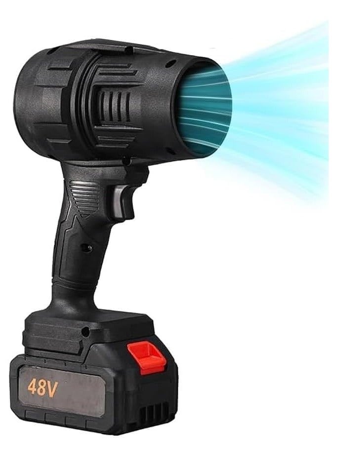 TIGER Portable Cordless Air Blower - Battery Powered Turbo Cleaning and Drying Tool -. Compact, Lightweight Black Air Blower for Home, Car, and Electronics Cleaning - Powerful Air Flow for Quick Drying & Cleaning Tasks - Image 1