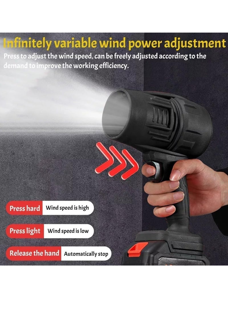 TIGER Portable Cordless Air Blower - Battery Powered Turbo Cleaning and Drying Tool -. Compact, Lightweight Black Air Blower for Home, Car, and Electronics Cleaning - Powerful Air Flow for Quick Drying & Cleaning Tasks - Image 3