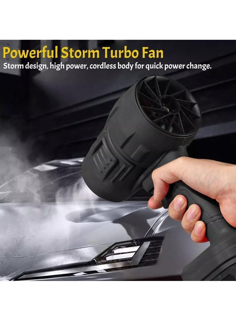 TIGER Portable Cordless Air Blower - Battery Powered Turbo Cleaning and Drying Tool -. Compact, Lightweight Black Air Blower for Home, Car, and Electronics Cleaning - Powerful Air Flow for Quick Drying & Cleaning Tasks - Image 4