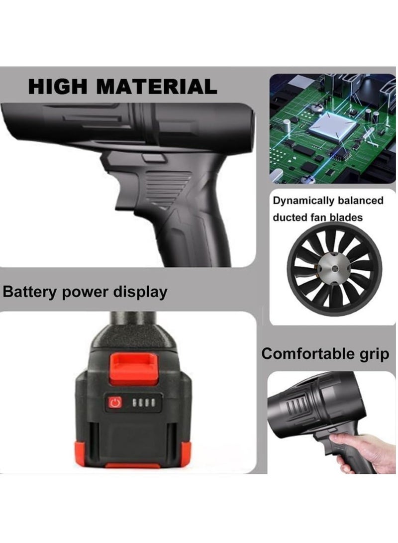 TIGER Portable Cordless Air Blower - Battery Powered Turbo Cleaning and Drying Tool -. Compact, Lightweight Black Air Blower for Home, Car, and Electronics Cleaning - Powerful Air Flow for Quick Drying & Cleaning Tasks - Image 5