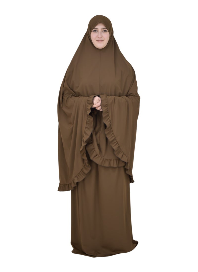 DAMAS COLLECTION Two Piece Islamic prayer dress for women plus size  - Image 4