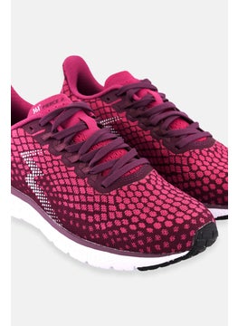 361 Degrees Women Fierce Lace up Running Shoes, Maroon  - Image 3