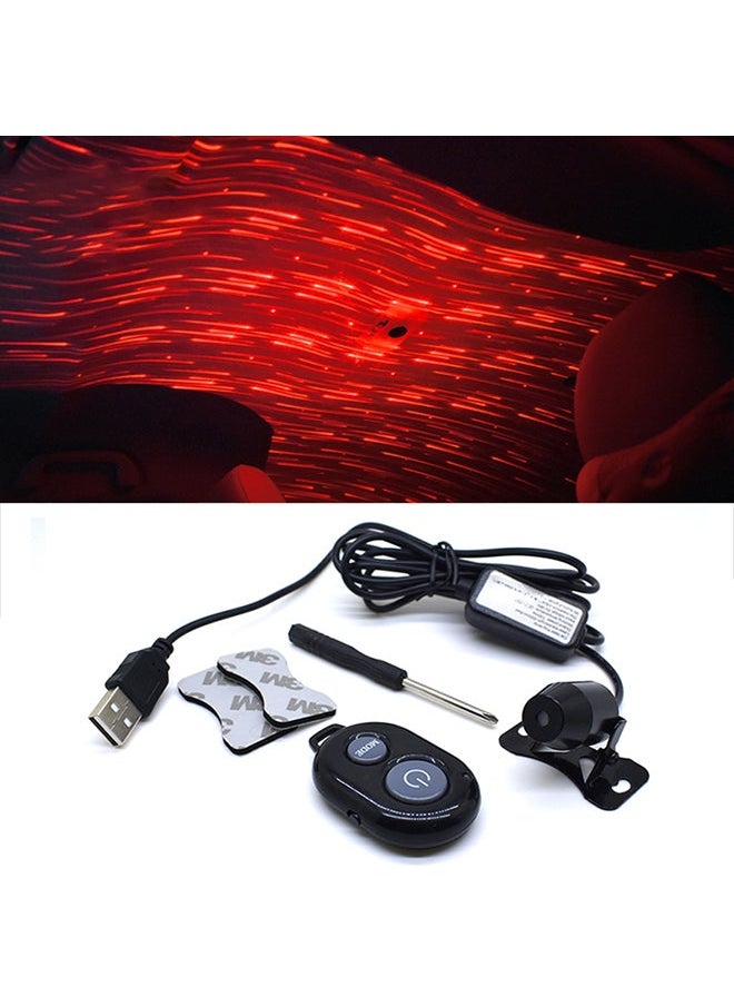 NIBEMINENT - Roof Ceiling Atmosphere Decoration Red Light Star Night Lights Meteor Lamp Projector With Remote Control - Image 1