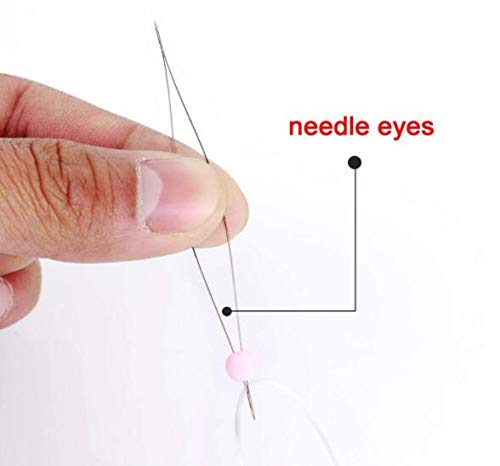 VANTOBEST 5Pcs Ultrafine Big Eye Beading Pins Professional Beaded Artifact DIY Manual Lead Pin Handicrafts Threading Tool Bead Pearl Piercing DIY Making Accessories for Necklace Bracelet Jewelry (5 Size) - Image 3