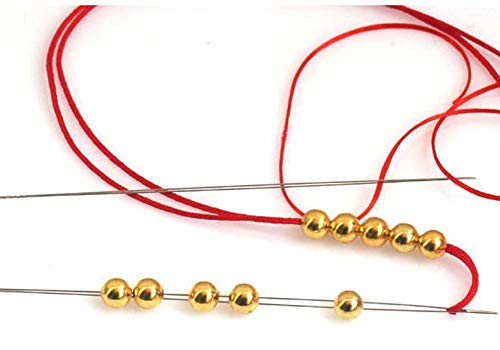 VANTOBEST 5Pcs Ultrafine Big Eye Beading Pins Professional Beaded Artifact DIY Manual Lead Pin Handicrafts Threading Tool Bead Pearl Piercing DIY Making Accessories for Necklace Bracelet Jewelry (5 Size) - Image 2