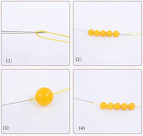 VANTOBEST 5Pcs Ultrafine Big Eye Beading Pins Professional Beaded Artifact DIY Manual Lead Pin Handicrafts Threading Tool Bead Pearl Piercing DIY Making Accessories for Necklace Bracelet Jewelry (5 Size) - Image 4