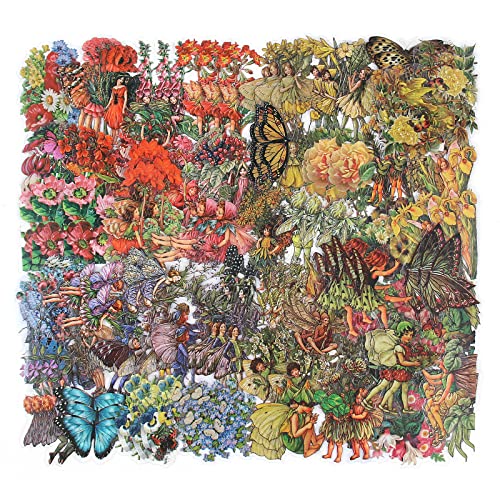 Dizdkizd Vintage Fairy Stickers Scrapbook Supplies Transparent Flower Fairy Butterfly Stickers for Bullet Journal Card Making DIY Crafts Photo Album  180 Pieces