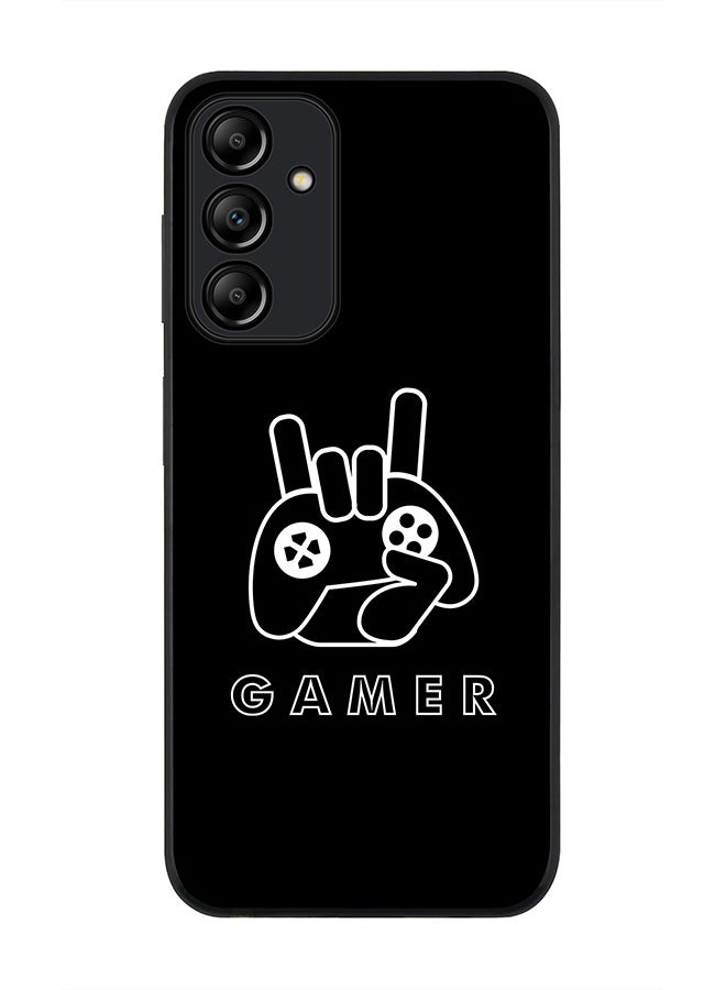 Stylizedd Rugged Black edge case for Samsung Galaxy A15 / A15 5G, Slim fit Soft Case Flexible Rubber Edges Anti Drop TPU Gel Thin Cover- Gamer - Image 1