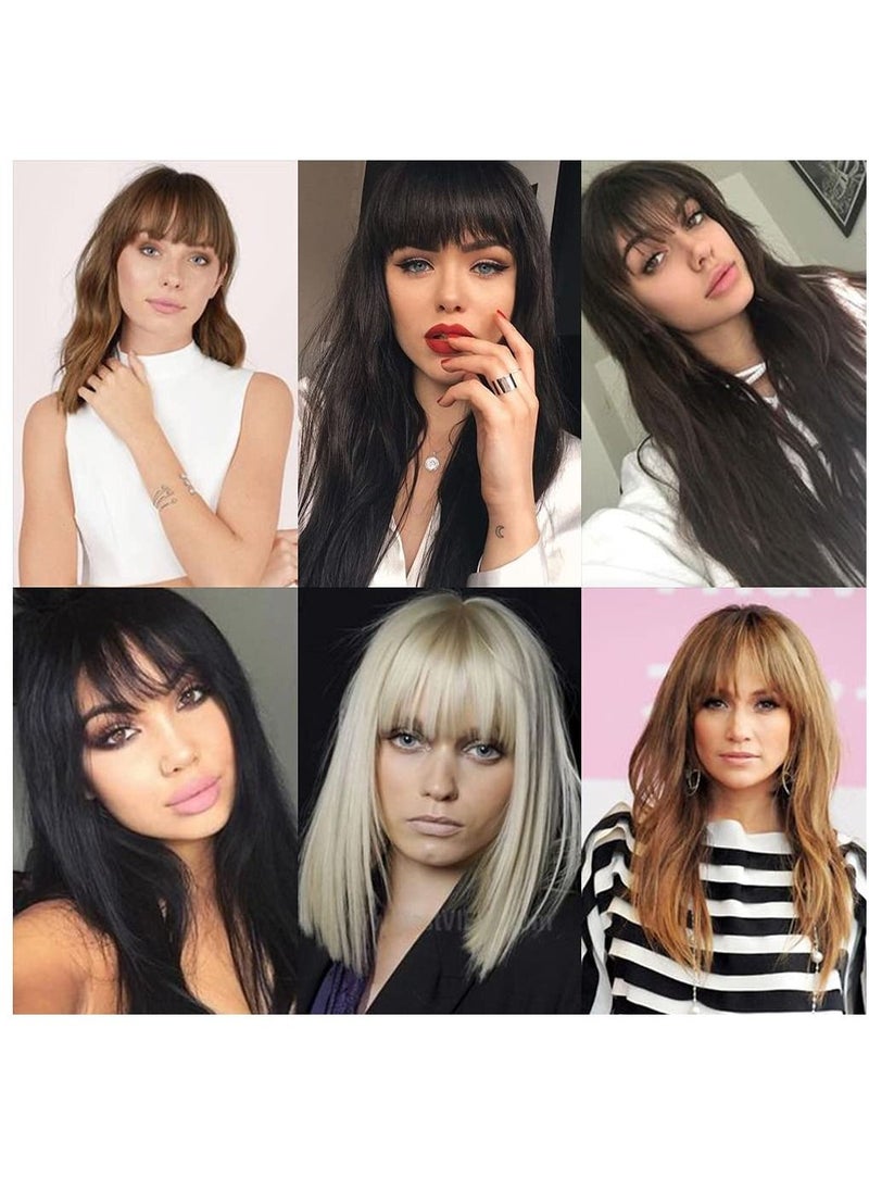 Estelle - Bangs Hair Clip on Bangs Human Hair Extension Wispy Bangs Blonde Hair Fringe Colour #613 Blonde 1 Count - Image 1