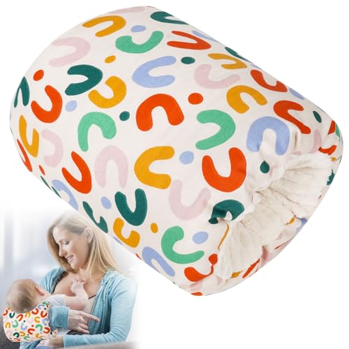 TEUOPIOE Baby Feeding Arm Pillow,Soft Cotton Bottle Nursing Arm Pillows for Newborn,Breastfeeding Pillows for More Support for Mom and Baby,Portable and Washable,Ergonomic Nursing Essentials(Rainbow) - Image 1