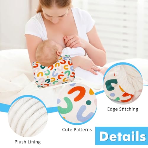 TEUOPIOE Baby Feeding Arm Pillow,Soft Cotton Bottle Nursing Arm Pillows for Newborn,Breastfeeding Pillows for More Support for Mom and Baby,Portable and Washable,Ergonomic Nursing Essentials(Rainbow) - Image 4