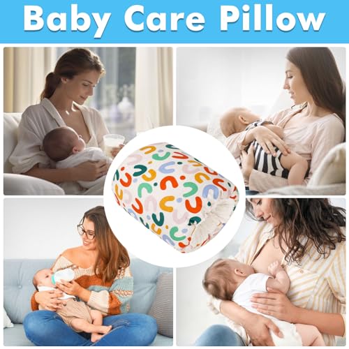TEUOPIOE Baby Feeding Arm Pillow,Soft Cotton Bottle Nursing Arm Pillows for Newborn,Breastfeeding Pillows for More Support for Mom and Baby,Portable and Washable,Ergonomic Nursing Essentials(Rainbow) - Image 5