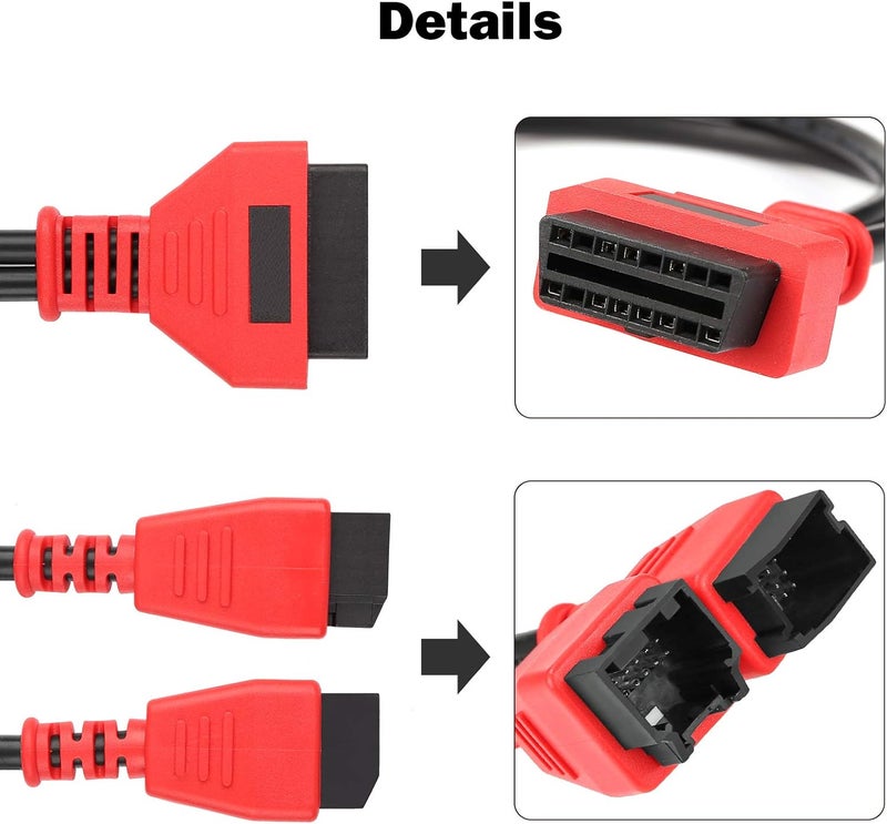 TTXSPP Cable Adaptor for Chrysler 12+8 Programming Cable Connector for Autel DS808 Maxisys Main Test Cable for Autel DS808 Maxisys MS905 MS906 MS906BT MS906S MS908 MS908S Pro - Image 4