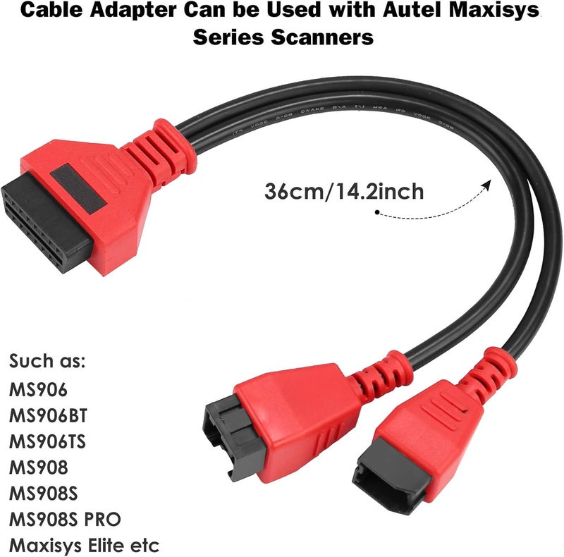 TTXSPP Cable Adaptor for Chrysler 12+8 Programming Cable Connector for Autel DS808 Maxisys Main Test Cable for Autel DS808 Maxisys MS905 MS906 MS906BT MS906S MS908 MS908S Pro - Image 3
