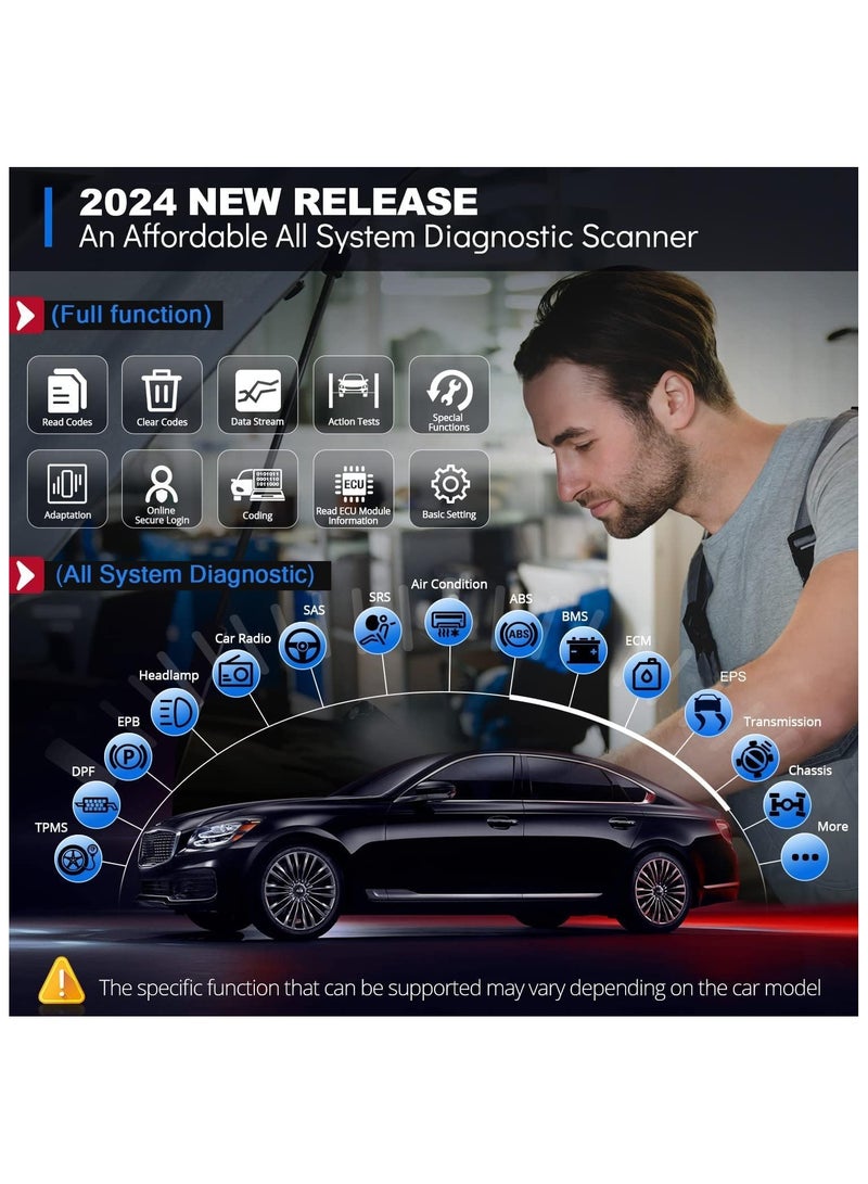 Thinkdiag2 Full Version All System Obd2 Diagnostic Scanner, Bluetooth Scan Tool with Can-Fd Protocol, AutoVin, Active Test, 15 Reset Functions, Ecu Coding, 1 Year Free Update