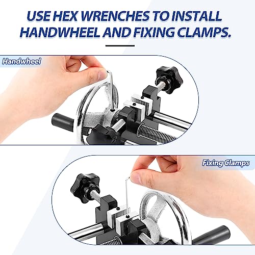 BAOSHISHAN Manual Force Test Stand Manual Tension Push Pull Test Stand Horizontal Spiral Type Stroke 220mm with 1 x HJJ-001 Clamp (APW) - Image 4