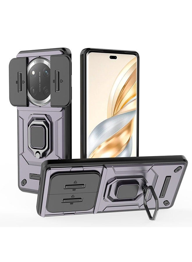 Honor X9c 5G Case Cover Protector Accessories with Camera Len Protection Anti-Scratch Shockproof Anti-Fingerprints Back Cover with 360 Car Mount Magnetic Ring Holder Case Protector - Image 1