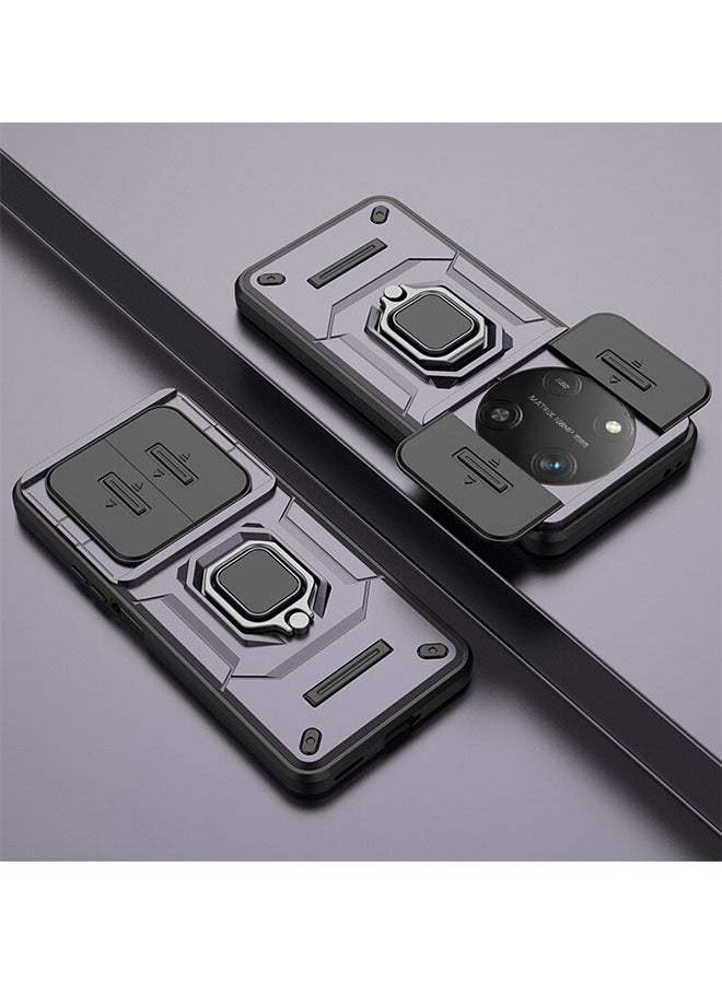 Honor X9c 5G Case Cover Protector Accessories with Camera Len Protection Anti-Scratch Shockproof Anti-Fingerprints Back Cover with 360 Car Mount Magnetic Ring Holder Case Protector - Image 2