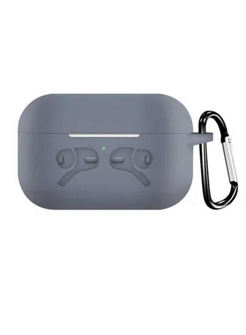 Rabos Storage Case For Apple Air Pods Pro With Hook Grey