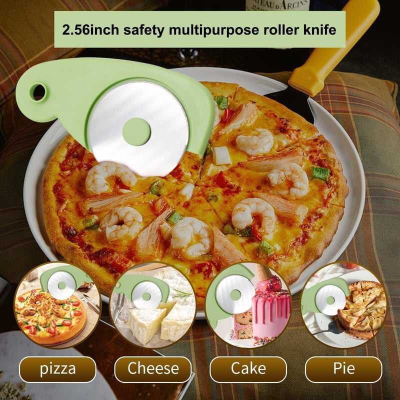 طقم أدوات مطبخ متعدد الاستخدامات مكون من 6 قطع: مبشرة، قشارة، مطحنة ثوم/زنجبيل، فتاحة زجاجات، قطاعة بيتزا، منزع أعشاب - موفر للمساحة، آمن في غسالة الأطباق - Image 2