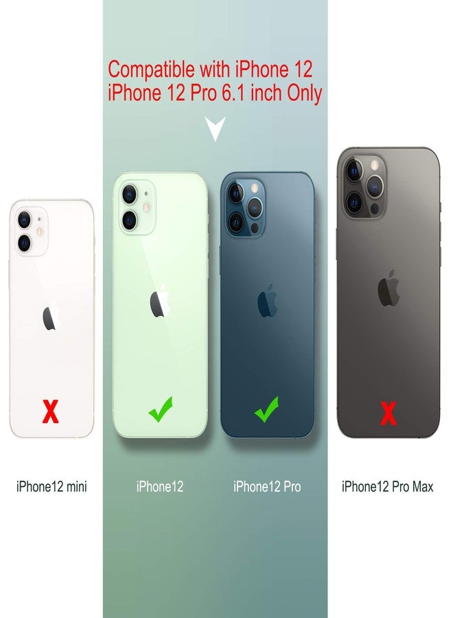 ULAK Compatible with iPhone 12/12 Pro Wallet Case with Card Holder [RFID Blocking], Rose Pink Floral PU Leather Case with Kickstand Card Slots Wrist Strap, Durable Shockproof Protective Cover 6.1 Inch - Image 3