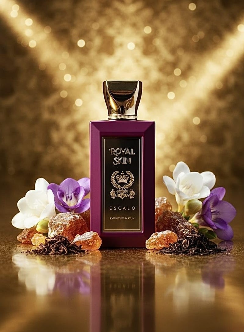 ESCALO PERFUME Royal Skin, 50ml Extrait de Parfum, Luminous Floral Perfume with Bergamot, Freesia, Amber & Soft Musk – Elegant (50 ml, ROYAL SKIN)