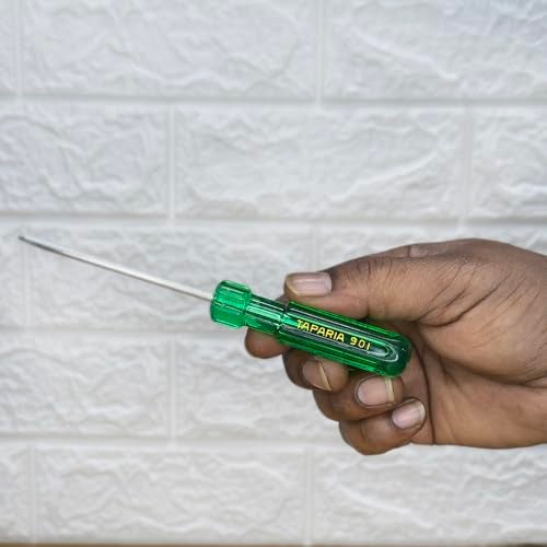 Taparia 901 Steel (3.0 x 0.5mm) Flat Tip Screw Driver (Green and Silver) - Image 2