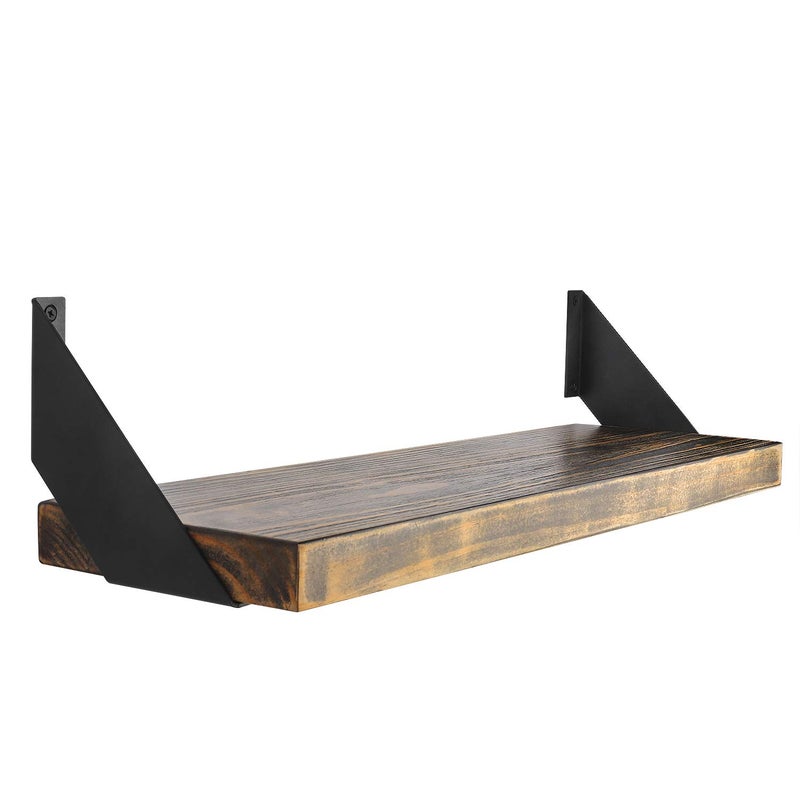 FOYO 4 Heavy Duty Angle Shelf Brackets Floating Shelves Support Brackets, 8-Inch - Image 4