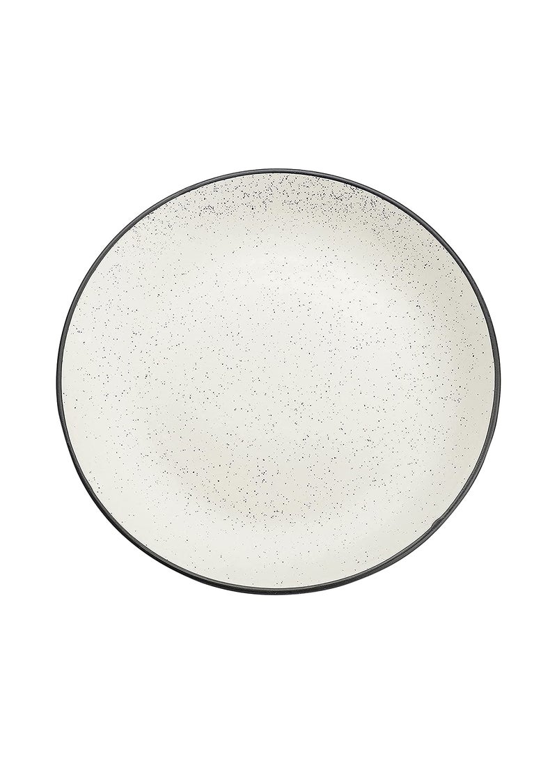 The Decor Lane - The Decor Lane Handpainted Ceramic Matte Dinner Plates Dinnerware Serving Plate Thali Ceramic Plates for Dinner (10 Inch, Microwave & Dishwasher Safe) (Off-White) - Image 1