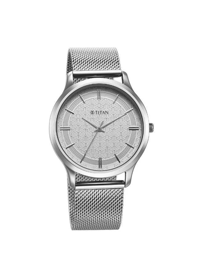 تيتان Men's Stainless Steel Analog Watch 1825SM09 - 40 mm