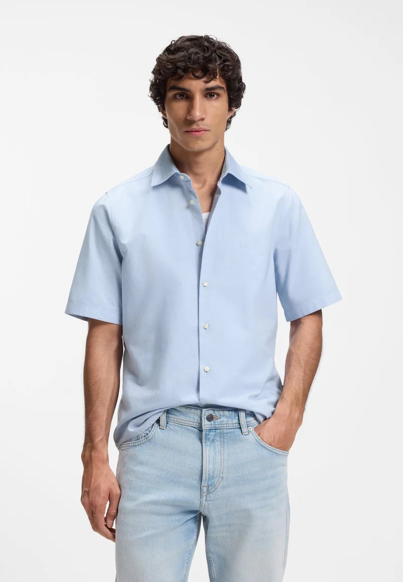 بوس Regular-fit shirt in soft-washed Oxford cotton