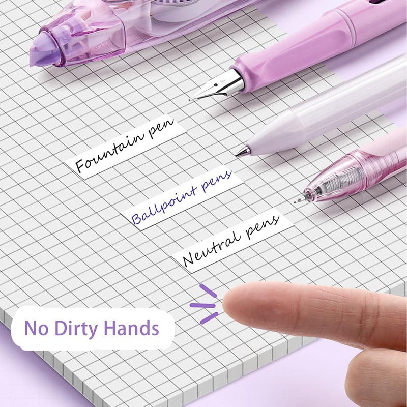 CHEENNY Correction Tape - Correction Tape 6 Meter X 5 MM for Journal, Correction Pen, Whitener for Correction, Stationery Items for School & Office,Correction Pen Tape (Multicolor) (Pack of-2) - Image 4