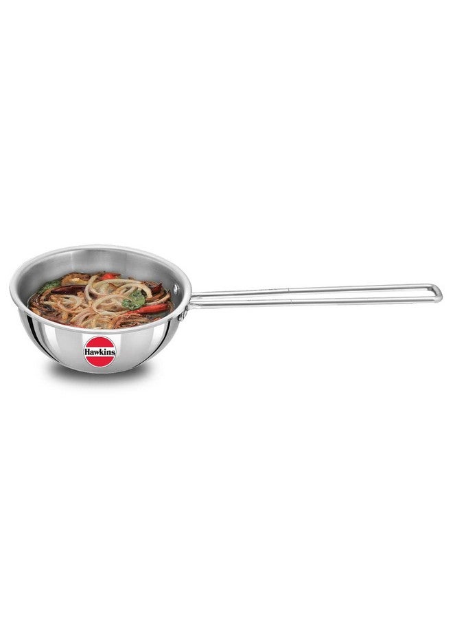 Hawkins 2.5 Cup Tadka Pan, 600ml Triply Stainless Steel Pan, Silver (STP25) - Image 1