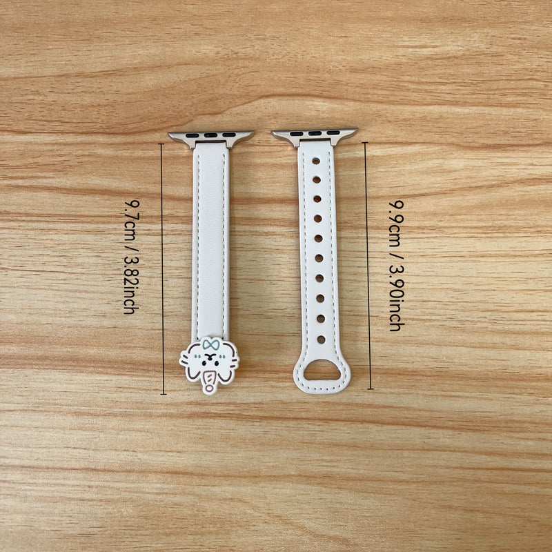 علبة بنية وبيضاء بأذني قطة لساعة Apple Watch بمقاسات 38 مم، 40 مم، 41 مم، 42 مم - Image 2