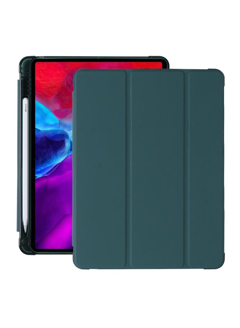 Loquat Protective Case With Pen Slot For Green iPad