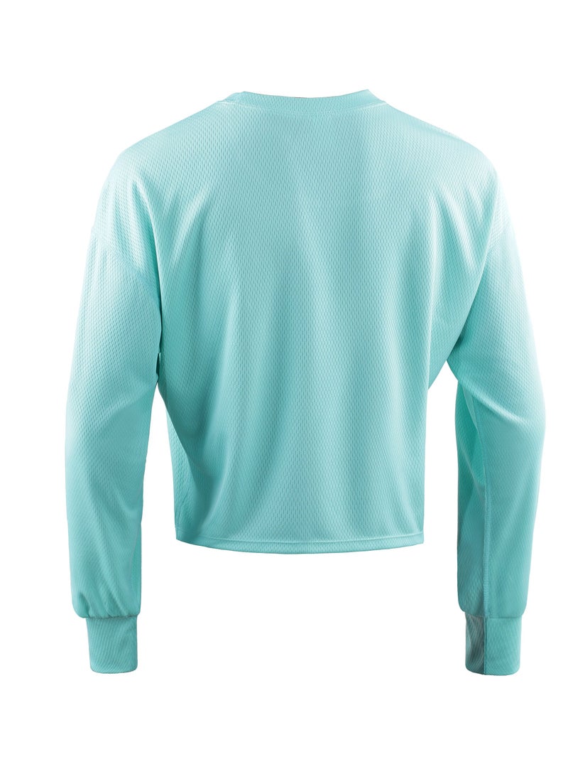 Loquat - Women Quick Dry Breathable Sports Long Sleeves T-Shirt Blue - Image 1