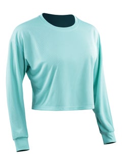 Women Quick Dry Breathable Sports Long Sleeves T-Shirt Blue