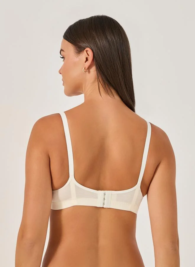Styli Pack of 2 - Padded Non-Wired Moulded Bra with Contrast Bow Detail