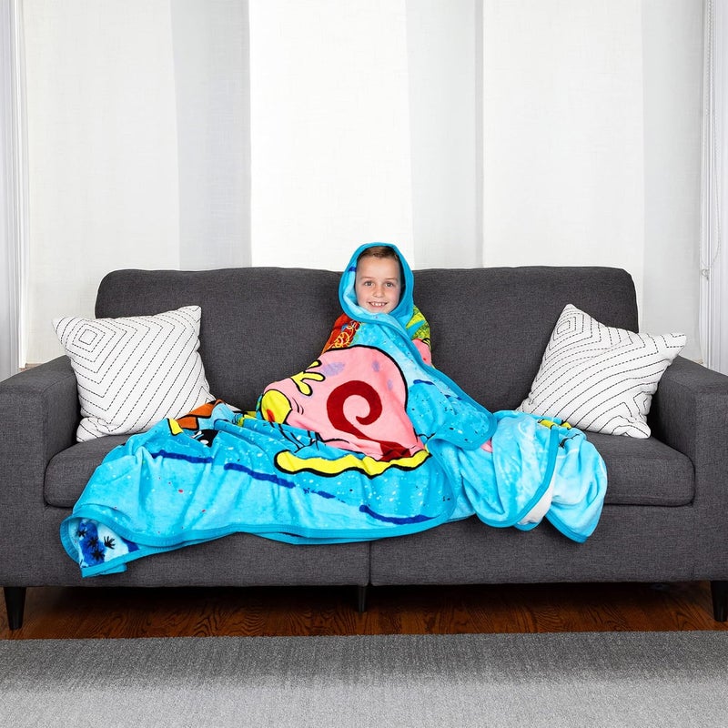Franco Kids Bedding Super Soft Plush Micro Raschel Blanket, 62 in x 90 in, Spongebob Squarepants, Multicolour, Prints May Vary - Image 2