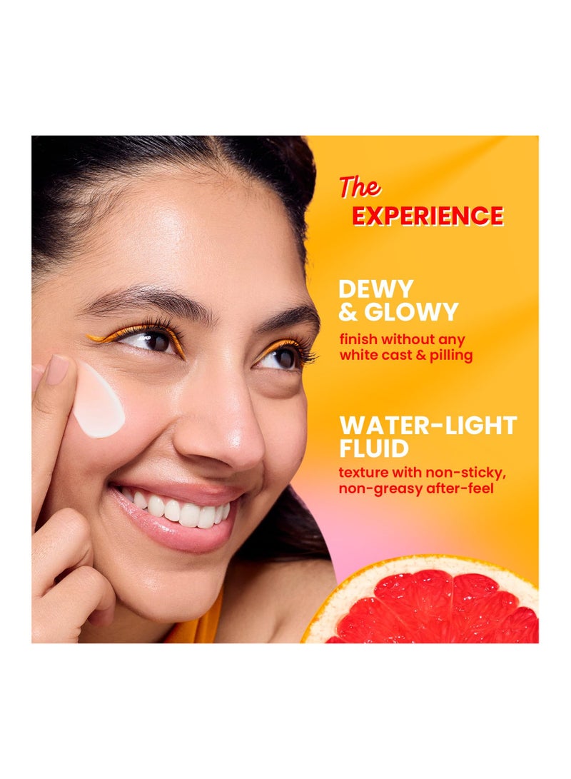 Dot & Key Vitamin C + E Super Bright Sunscreen Spf 50 |Water-Light,UVA/UVB & Blue Light Protection|For Even Toned & Glowing Skin|With Liquid Spf 50+++| No White Cast| For All Skin Types| 80G - Image 2